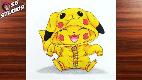 How To Draw Pikachu (with color) .